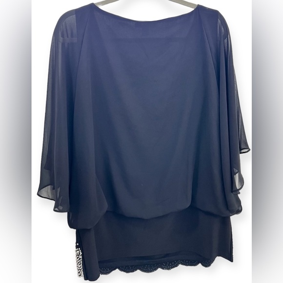 Roz & Ali Women’s Blouse | 1X |  Black | EUC | Perfect for the holidays - Picture 2 of 6